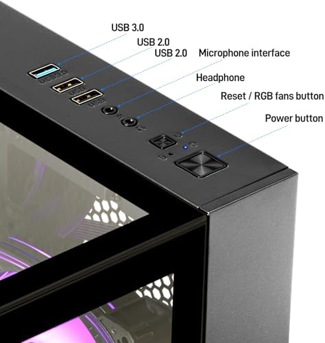 LXZ Gaming PC Desktop Ryzen 7 8700F   32GB DDR5 RAM   GeForce RTX 5060 8GB   High Performance Gaming & Design Computer  Black Tower PC