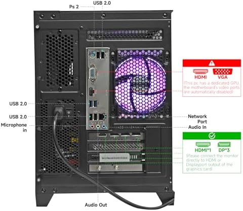 LXZ Gaming PC Desktop Ryzen 7 8700F   32GB DDR5 RAM   GeForce RTX 5060 8GB   High Performance Gaming & Design Computer  Black Tower PC