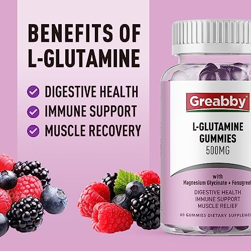L Glutamine Gummies & Magnesium Glycinate Gummies  Muscle Relief & Joint Support  Vegan & Organic  Non GMO