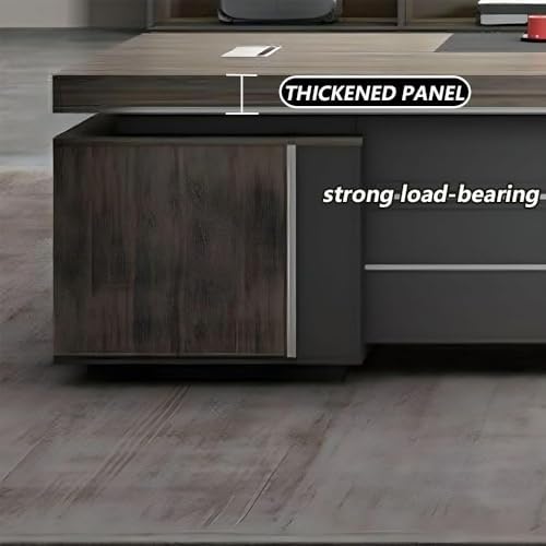 L Shape Modern Executive Desk  Wood Computer Desk with Drawers and Storage  Home Office Desks  L Shaped Office Executive Workbench Without Chair  L Shape Executive Desk  Right  95 L x 63 W x 30 H