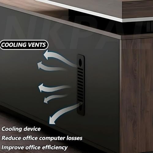 L Shape Modern Executive Desk  Wood Computer Desk with Drawers and Storage  Home Office Desks  L Shaped Office Executive Workbench Without Chair  L Shape Executive Desk  Right  95 L x 63 W x 30 H