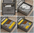 L Shaped Computer Desk with Led Lights 66" Home Office Desk with Power Outlet