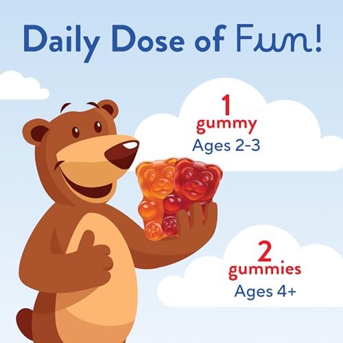 L il Critters Gummy Vites Daily Gummy Multivitamin for Kids  Vitamin C  D3 for Immune Support Cherry  Strawberry  Orange  Pineapple and Blueberry Flavors  70 Count Gummies