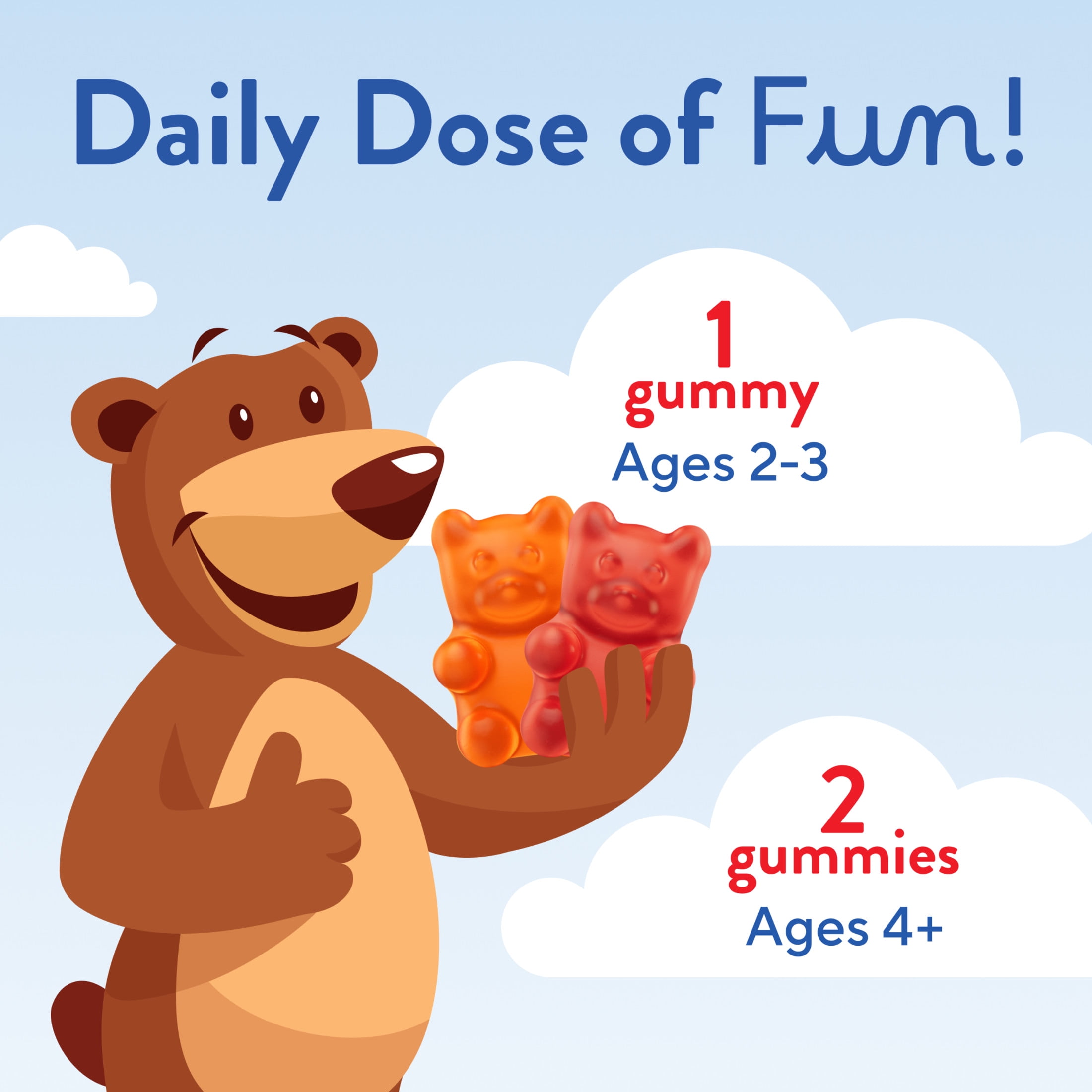 L'il Critters Immune C Suplemento Vitamínico Gomoso para Niños, Sabor a Fruta, 190 Unidades