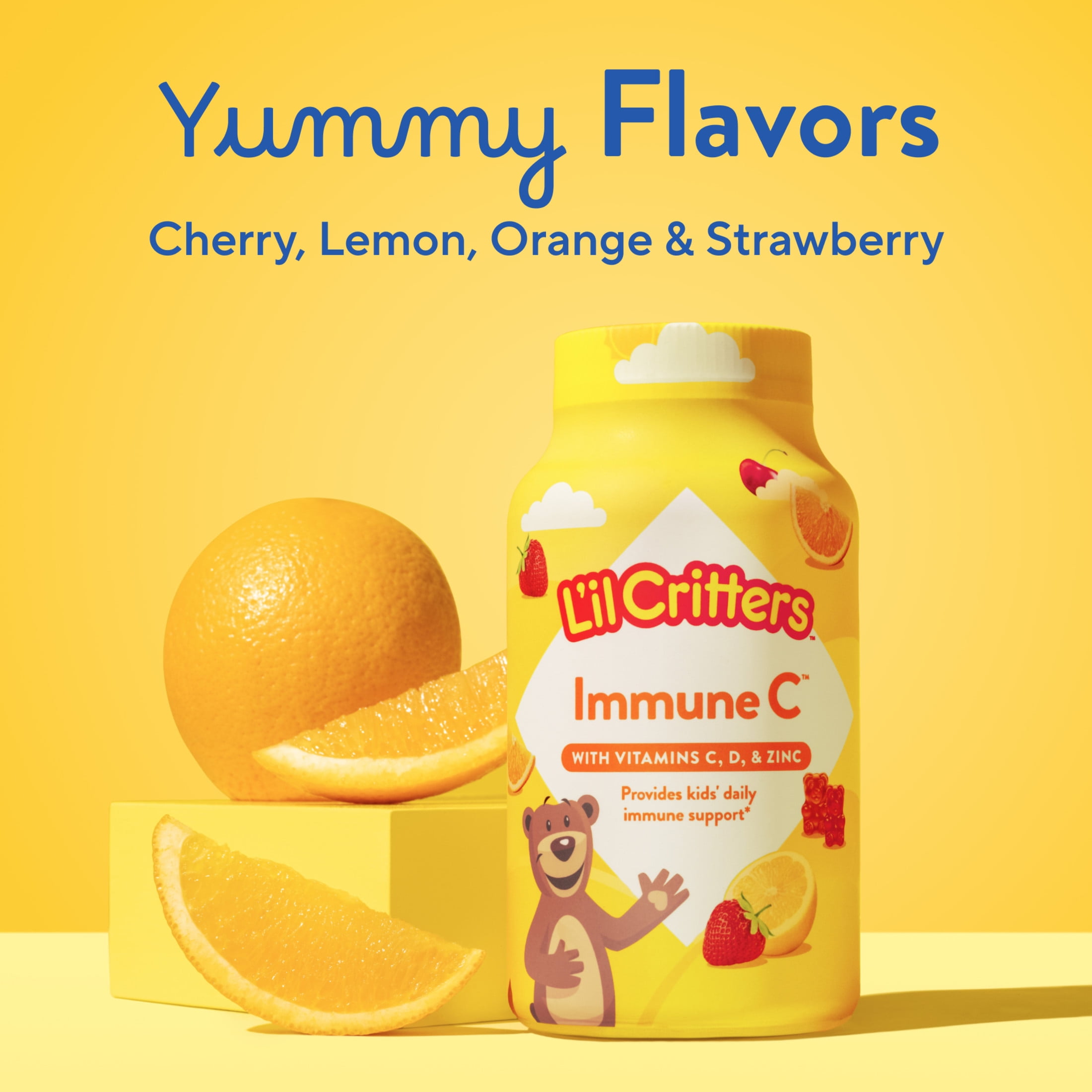 L'il Critters Immune C Suplemento Vitamínico Gomoso para Niños, Sabor a Fruta, 190 Unidades