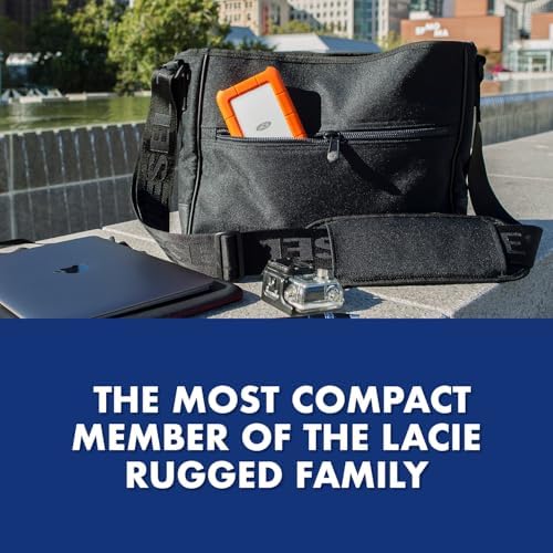 LaCie Rugged Mini  4TB  2 5  Portable External Hard Drive  for PC Mac iPad and iPhone  Data Rescue Service  LAC900633 