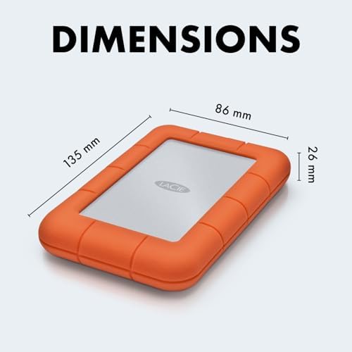 LaCie Rugged Mini  4TB  2 5  Portable External Hard Drive  for PC Mac iPad and iPhone  Data Rescue Service  LAC900633 
