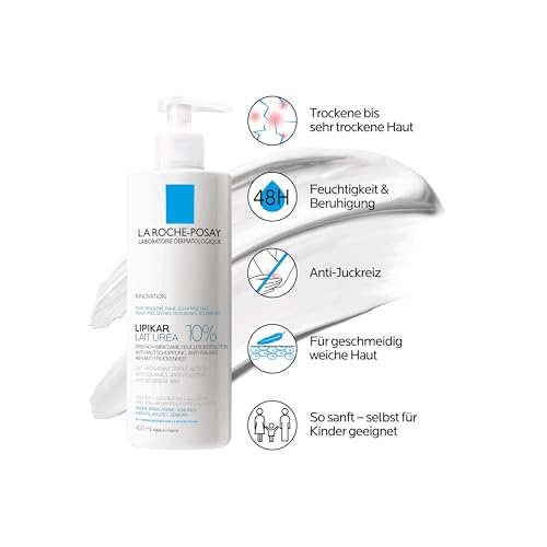 La Roche Posay Lipikar Urea 10  Roughness Smoothing Lotion  Body Lotion For Dry Skin With 10  Urea   Shea Butter   Allantoin  Rough And Bumpy Skin Lotion  Softens & Smooths Skin With 1 Application