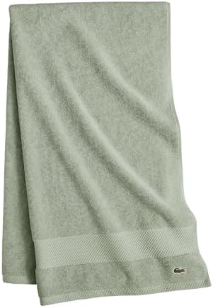 Lacoste Heritage 100  Supima Cotton Bath Towel  Aloe  30 x 54   Highly Absorbent & Quick Drying  Premium Super Soft Bath Towel  Bathroom Essential  Gift for All Occasions  Machine Washable