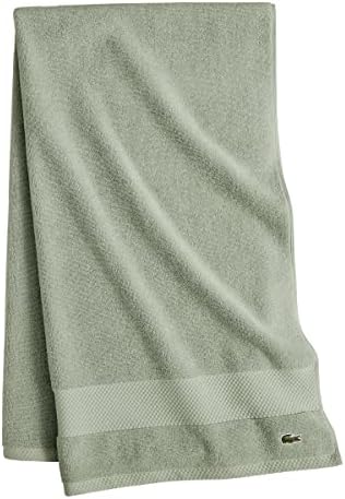 Lacoste Heritage 100  Supima Cotton Bath Towel  Aloe  30 x 54   Highly Absorbent & Quick Drying  Premium Super Soft Bath Towel  Bathroom Essential  Gift for All Occasions  Machine Washable