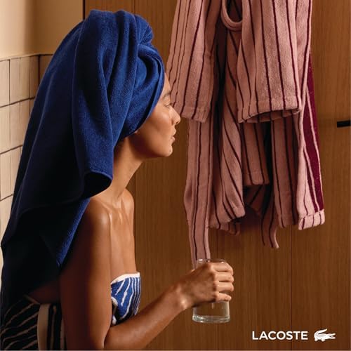 Lacoste Heritage 100  Supima Cotton Bath Towel  Aloe  30 x 54   Highly Absorbent & Quick Drying  Premium Super Soft Bath Towel  Bathroom Essential  Gift for All Occasions  Machine Washable