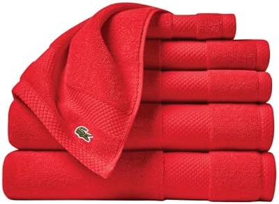 Lacoste Heritage 100  Supima Cotton Bath Towel  Aloe  30 x 54   Highly Absorbent & Quick Drying  Premium Super Soft Bath Towel  Bathroom Essential  Gift for All Occasions  Machine Washable