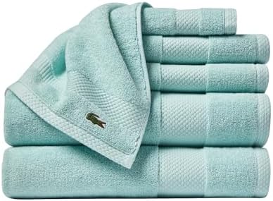 Lacoste Heritage 100  Supima Cotton Bath Towel  Aloe  30 x 54   Highly Absorbent & Quick Drying  Premium Super Soft Bath Towel  Bathroom Essential  Gift for All Occasions  Machine Washable