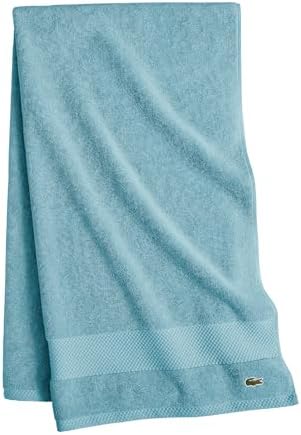 Lacoste Heritage 100  Supima Cotton Bath Towel  Aloe  30 x 54   Highly Absorbent & Quick Drying  Premium Super Soft Bath Towel  Bathroom Essential  Gift for All Occasions  Machine Washable