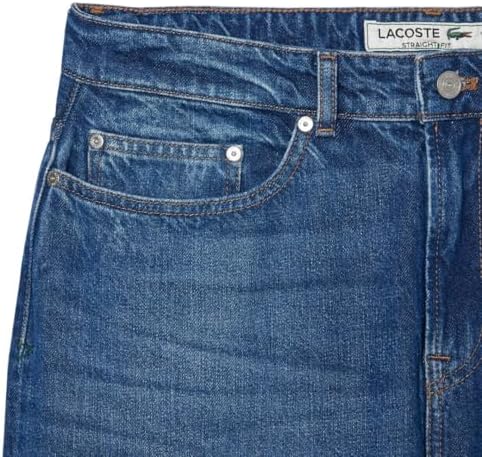 Lacoste Mens 5 Pocket Straight Cut Indigo Jeans