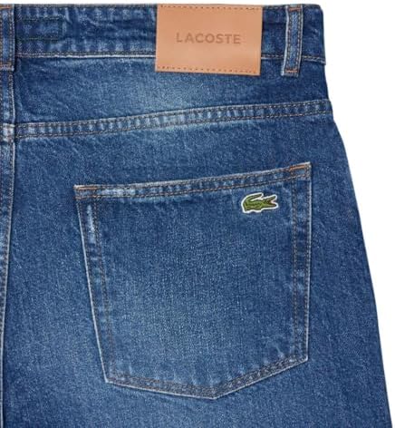 Lacoste Mens 5 Pocket Straight Cut Indigo Jeans