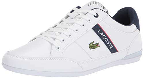 Talla: 8.5.  Color: Blanco Lacoste Mens Chaymon Sneaker