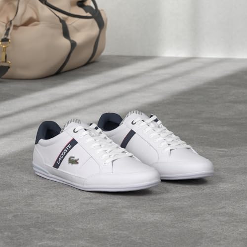 Talla: 8.5.  Color: Blanco Lacoste Mens Chaymon Sneaker