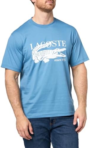 Talla L - Lacoste Mens Classic Fit Cotton Print T Shirt