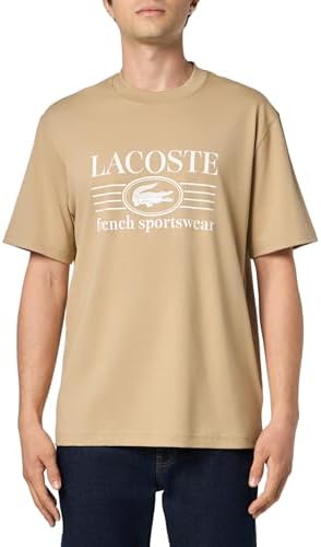 Talla L - Lacoste Mens Classic Fit Cotton Print T Shirt