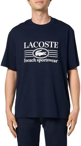 Talla L - Lacoste Mens Classic Fit Cotton Print T Shirt