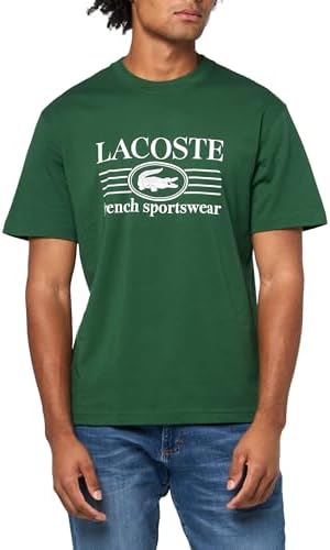 Talla L - Lacoste Mens Classic Fit Cotton Print T Shirt