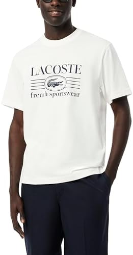 Talla L - Lacoste Mens Classic Fit Cotton Print T Shirt