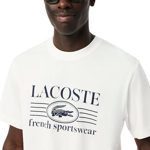 Talla L - Lacoste Mens Classic Fit Cotton Print T Shirt