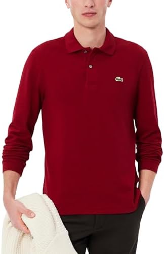 Lacoste Mens Classic Long Sleeve Pique Polo Shirt