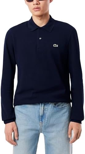 Lacoste Mens Classic Long Sleeve Pique Polo Shirt