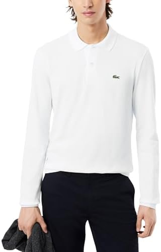 Lacoste Mens Classic Long Sleeve Pique Polo Shirt
