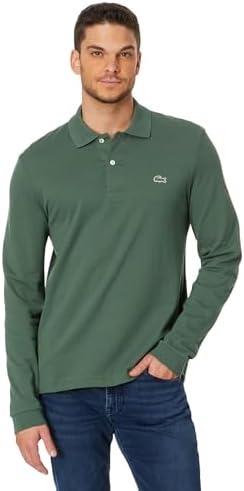 Lacoste Mens Classic Long Sleeve Pique Polo Shirt