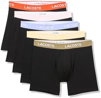 Lacoste Mens Cotton Stretch Jersey Trunks 3 Pack