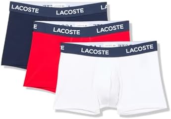 Lacoste Mens Cotton Stretch Jersey Trunks 3 Pack