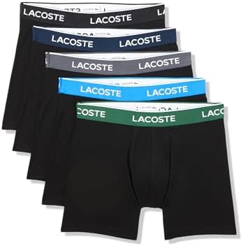 Lacoste Mens Cotton Stretch Jersey Trunks 3 Pack