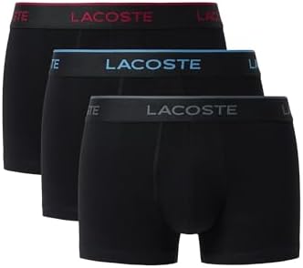 Lacoste Mens Cotton Stretch Jersey Trunks 3 Pack