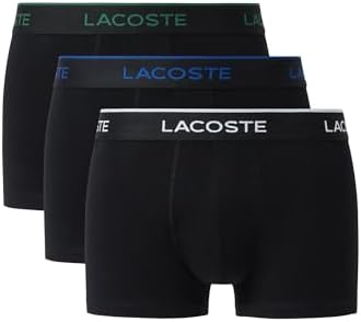Lacoste Mens Cotton Stretch Jersey Trunks 3 Pack