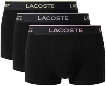 Lacoste Mens Cotton Stretch Jersey Trunks 3 Pack