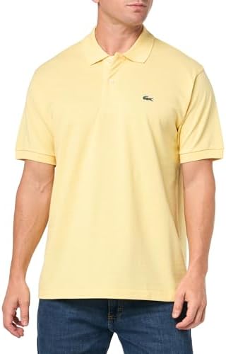 Lacoste Mens L 12 12 Short Sleeve Classic Fit Green Croc Polo