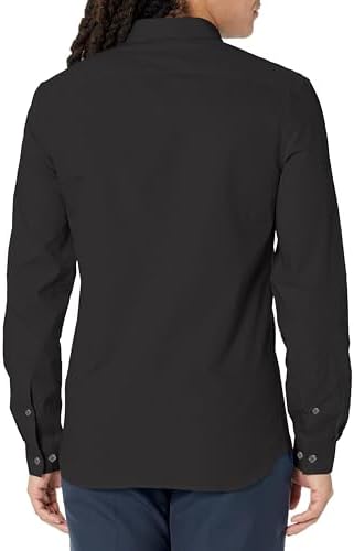 Lacoste Mens Long Sleeve Slim Fit Poplin Button Down Shirt