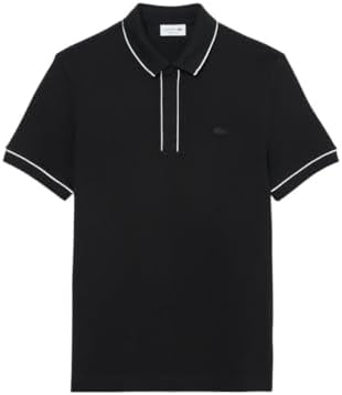 Talla L, Lacoste Mens Paris Short Sleeve Regular Fit Contrast Collar & Sleeves Polo