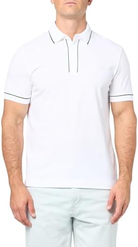 Talla L, Lacoste Mens Paris Short Sleeve Regular Fit Contrast Collar & Sleeves Polo