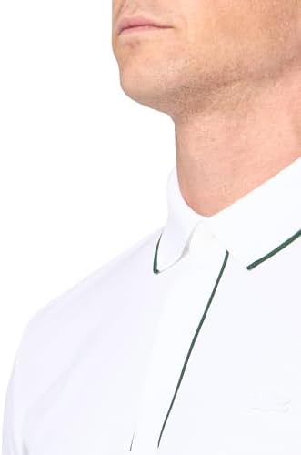 Talla L, Lacoste Mens Paris Short Sleeve Regular Fit Contrast Collar & Sleeves Polo