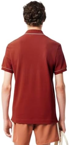 Talla L, Lacoste Mens Paris Short Sleeve Regular Fit Contrast Collar & Sleeves Polo
