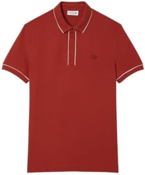 Talla L, Lacoste Mens Paris Short Sleeve Regular Fit Contrast Collar & Sleeves Polo