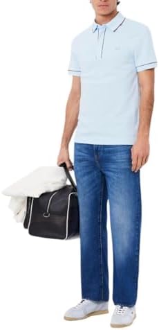 Talla L, Lacoste Mens Paris Short Sleeve Regular Fit Contrast Collar & Sleeves Polo