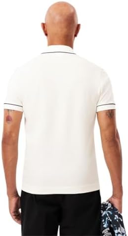 Talla L, Lacoste Mens Paris Short Sleeve Regular Fit Contrast Collar & Sleeves Polo