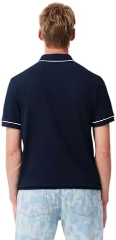 Talla L, Lacoste Mens Paris Short Sleeve Regular Fit Contrast Collar & Sleeves Polo