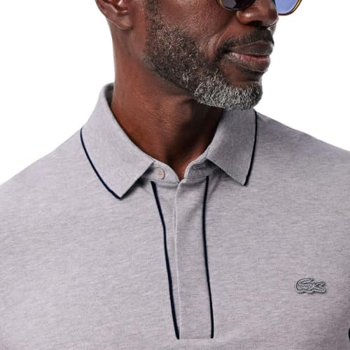 Talla L, Lacoste Mens Paris Short Sleeve Regular Fit Contrast Collar & Sleeves Polo