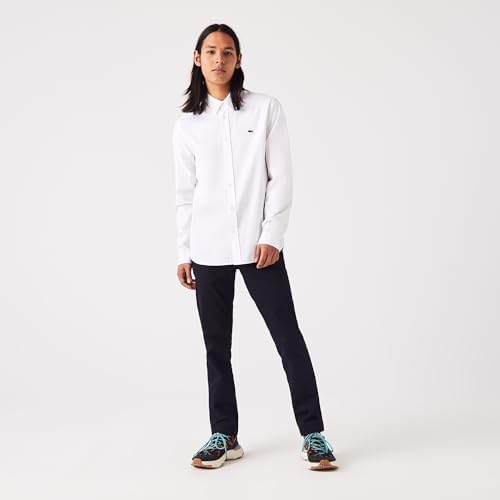 Lacoste Mens Regular Fit Cotton Shirt  White  Medium